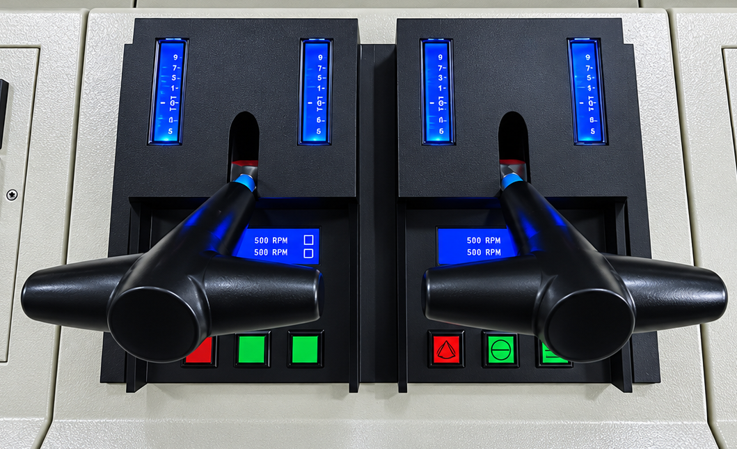 Dual propulsion control levers integrated with the IPMS training simulator